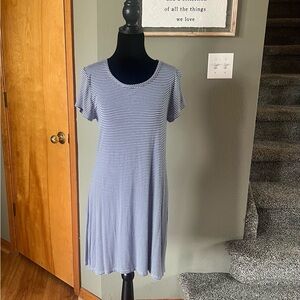Olivia Rae Blue and White Striped Sundress